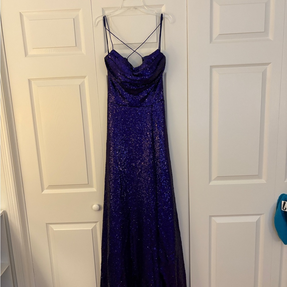 Purple Sequin Formal Gown
